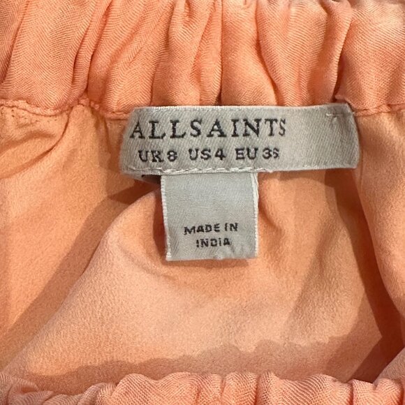 All Saints Eva Ombre Skirt, Sunburst Orange, Size 4 US - Picture 6 of 7